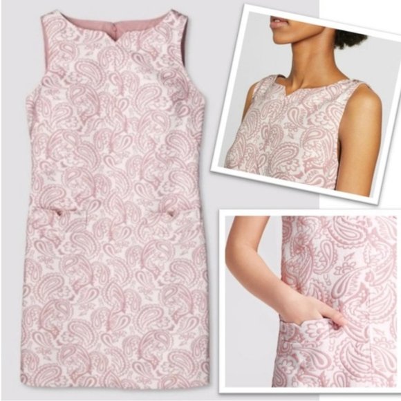Victoria Beckham for Target Dresses & Skirts - EUC Victoria Bekham for Target Pink & Cream Jacquard Mini Shift Dress Size Small